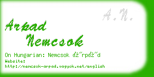 arpad nemcsok business card